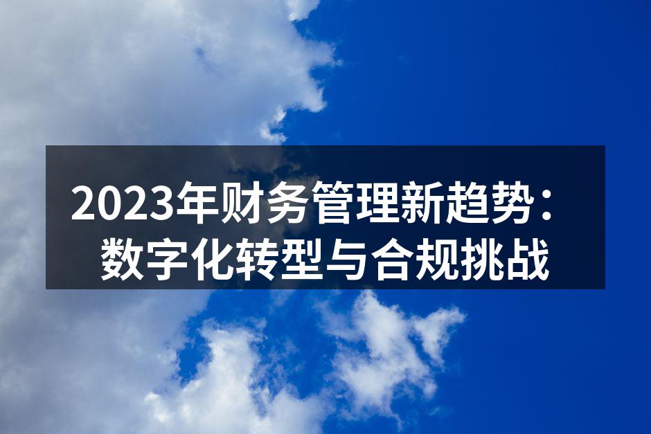 2023年财务管理新趋势：数字化转型与合